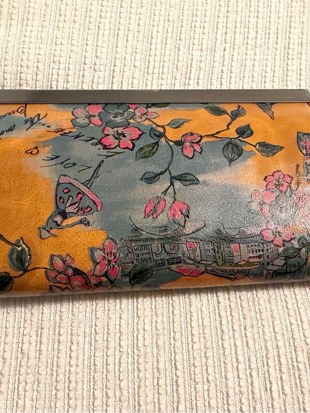 Patricia Nash Leather Wallet - Mustard, Pink, Blue